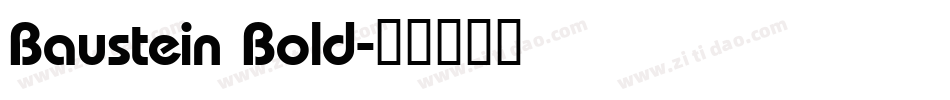 Baustein Bold字体转换